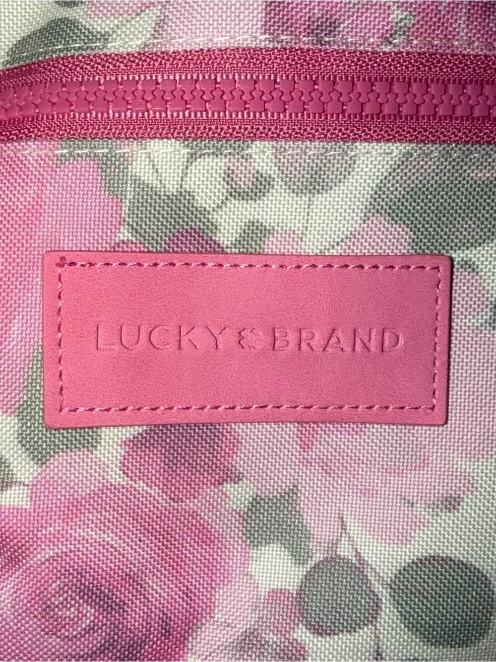 Lucky Brand Pink Floral Botanical Design Backpack + Mini-New